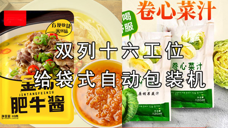 【酱料系列5】十六工位双列预制菜包装机